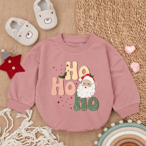 Ho Ho Ho Christmas baby Outfit, Santa baby Cozy Clothes, Santa baby Romper, Retro Santa Outfit,Santa Baby retro Romper, Baby Gift
