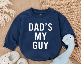 Dad's My Guy Baby Clothes, Gender Reveal Baby Bodysuit, Baby Announcement, Baby Shower Gift,Baby romper, Father's Day Baby  Bubble Romper