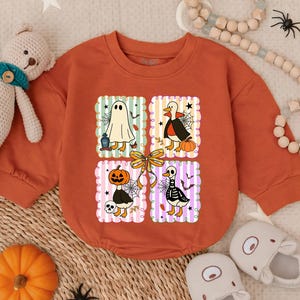 Spooky Goose Baby Romper Sweatshirt, Halloween Baby Outfit, Funny Goose Costume, Fall Baby Clothes, Toddler Halloween Outfit, Cute Baby Gift