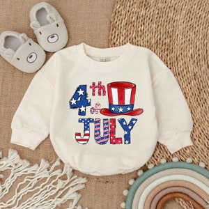 Retro 4th of July Baby Baby Clothes - Patriotic Baby Outfit- Bubble Romper -Baby Clothes -Baby Romper - Baby bodysuit- Newborn Outfit