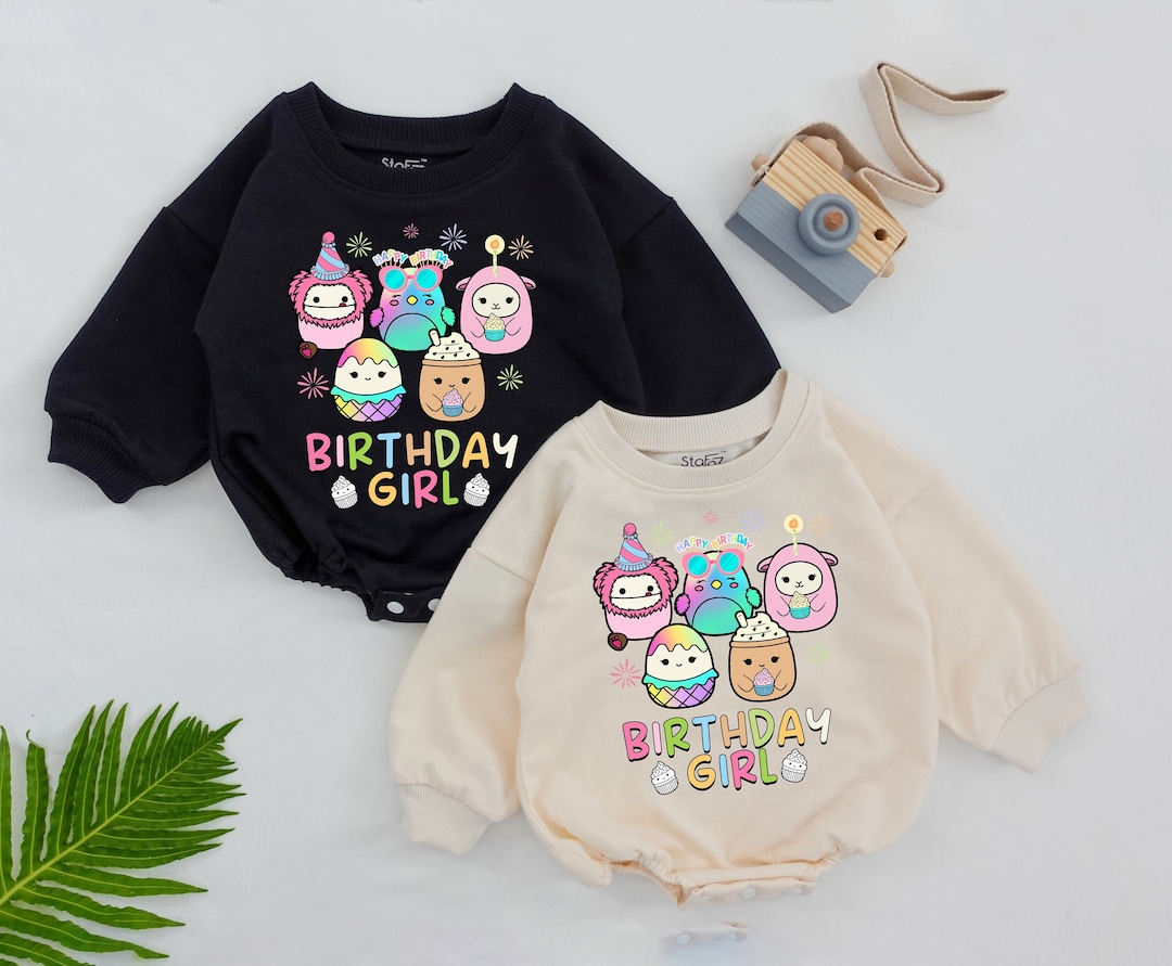 Squishmallow Birthday Girl Kids Youth Romper Sweater Squishmallow ...