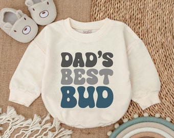 Dad's Best Bud Romper-First Father's Day Outfit- Baby Boy Clothes Outfit-Father's Day Outfit - Dad Son Shirt- Baby Romper-Fathers Day Gift