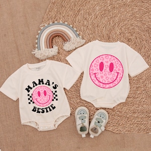 Mono de mejor amiga de mamá, mono de mamá y yo, camiseta de niña de mamá, mono para niña, conjunto para niña, regalo para niña, regalo para el Día de la Madre