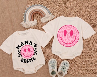 Mama&#39;s Bestie Romper, Mommy & Me Bodysuit , Mama&#39;s Girl Shirt , Romper for Baby Girl, Baby Girl Outfit, Gift For Baby Girl, Mother Day Gift