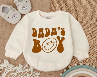 Dada's Boy Romper-First Father's Day Outfit- Baby Boy Clothes Outfit-Father's Day Outfit - Dad Son Shirt- Baby Romper-Fathers Day Gift