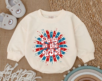 Party in USA 4th July Baby Clothes - Patriotic Baby Outfit- Bubble Romper -Baby Clothes -Baby Romper - Baby bodysuit- Newborn Outfit