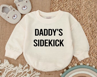 First Father's Day Outfit-DADDY'S SIDEKICK Romper-Baby Boy Clothes Outfit-Father's Day Outfit - Dad Son Shirt- Baby Romper-Fathers Day Gift