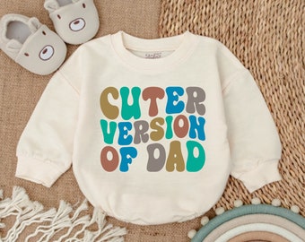 Cuter Version of Daddy Baby Romper - Bubble Romper - Baby Boy Clothes - Father's Day Outfit- Baby Romper- Baby bodysuit- Newborn Outfit