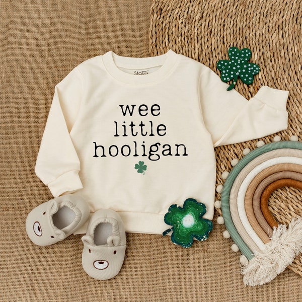 Wee Little Hooligan Baby Romper - St Patrick's Day Bodysuit - Natural Irish Baby Outfit - Baby Romper - Baby bodysuit- Newborn Outfit