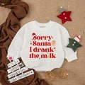 Sorry Santa I Drank The Milk Baby Romper, Baby Cozy Clothes, Christmas Bodysuit, Baby Outfit, Long Sleeve Bodysuit, First Christmas Outfit