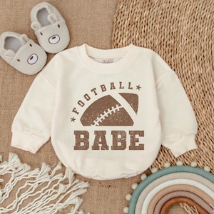 Oversized Baby Romper,Football Babe Jumpsuit, Football Baby Shower, Daddy's Girl Romper, Baby Girl Boy,Toddler Sweater