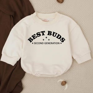 Pelele BFF, Conjunto a juego para bebé, Pelele Best Bugs de segunda generación, Conjuntos para mejores amigas, Regalo para bebé, Conjuntos para anuncio de bebé en baby shower