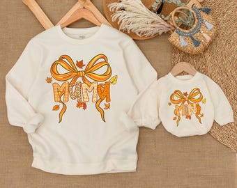 Matching Mama and Mini Fall Sweatshirts, Mommy and Me Sweaters, Mom Baby Outfit, Matching Outfits, Kids Fall Shirt, Fall Gifts, Thanksgiving