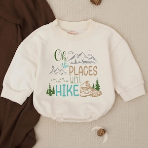 Hiking Baby Bubble Romper, Lover Adventure Baby Shower Gift, Outdoor Baby Outfit, Camping Baby Outfit for Your Little Explorer