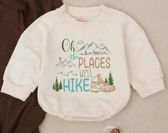 Hiking Baby Bubble Romper, Lover Adventure Baby Shower Gift, Outdoor Baby Outfit, Camping Baby Outfit for Your Little Explorer