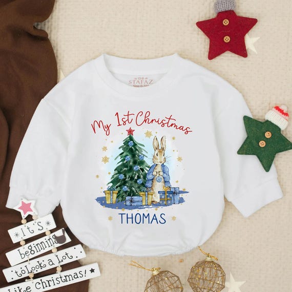 → View on Etsy: Personalized Boy Rabbit Christmas Bubble Romper, My First Christmas Baby Outfit, Infant Holiday Clothes, Toddler Christmas Gift Personalized Boy Rabbit Christmas Bubble Romper, My First Christmas Baby Outfit, Infant Holiday Clothes, Toddler Christmas Gift
