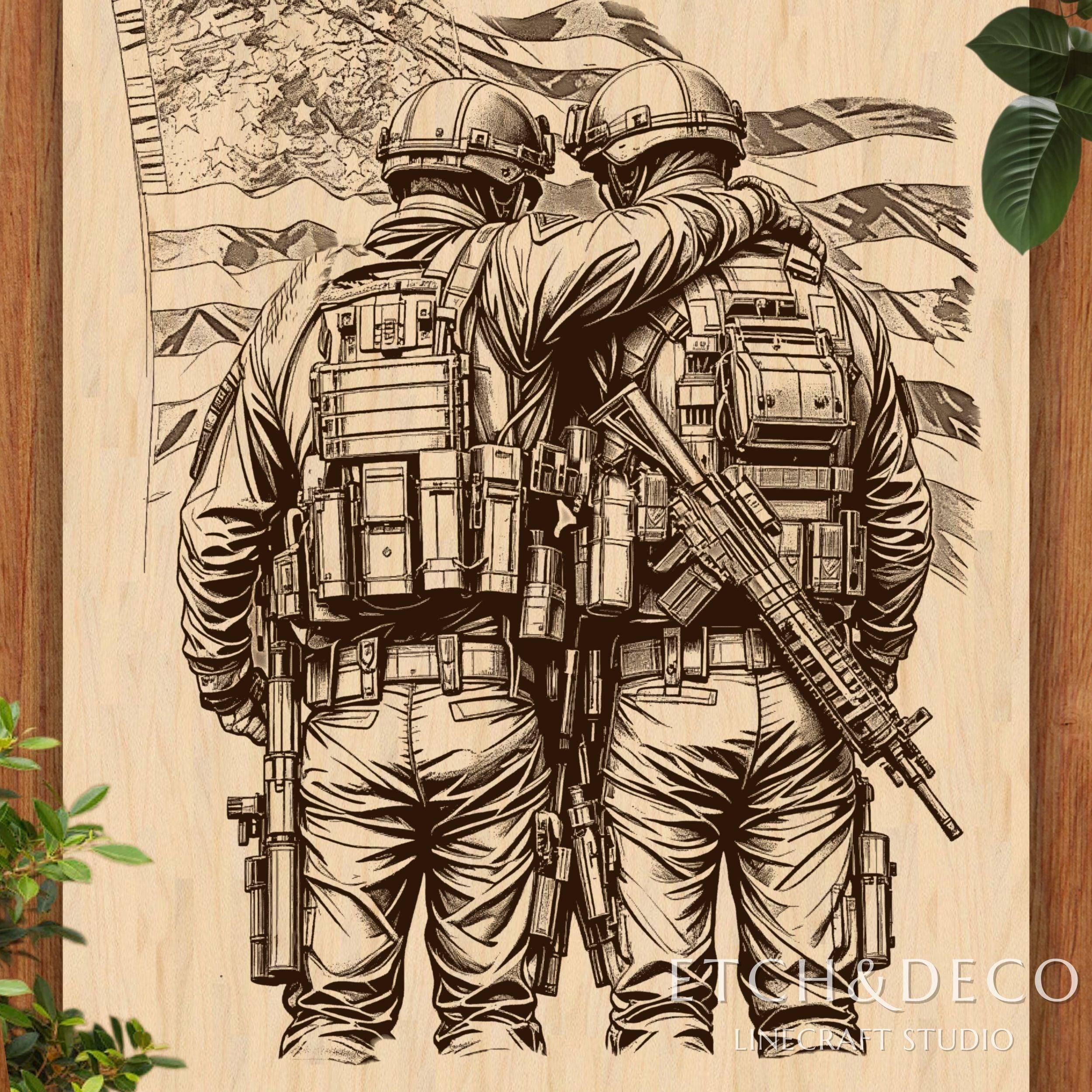 Military Wood Art - Etsy