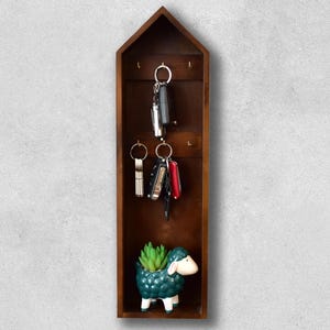 Key holder for wall | Key rack | Key hanger | Key hooks | Key holder with shelf | Wall hooks | New home gift | Housewarming gift | Gift