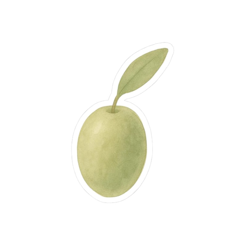 Draw Olive Sticker Watercolor Olive Sticker - Botanical Decal for Laptop, Journal - Etsy