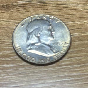 Benjamin Franklin 1953 D   90% Silver Half Dollar   !  XF+  lot#89