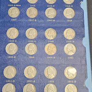 Jefferson Nickel Set Complete 1938-1964 Library Coins Album Incl. Silver Wartime Nickels BU ! image 3