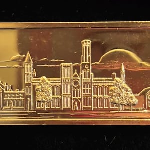 America the Beautiful-SMITHSONIAN INSTITUTE 1 ounce 999 Silver 24KT Gold Plated 1974