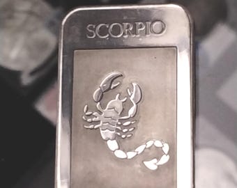 Scorpio  - 1 ounce 999 Silver Art Bar - National Mint - Zodiac sign