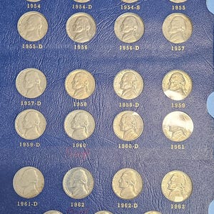 Jefferson Nickel Set Complete 1938-1964 Library Coins Album Incl. Silver Wartime Nickels BU ! image 5