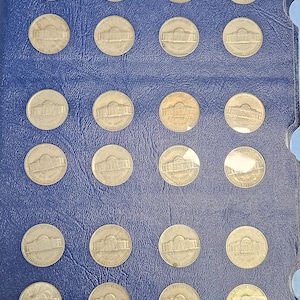 Jefferson Nickel Set Complete 1938-1964 Library Coins Album Incl. Silver Wartime Nickels BU ! image 2