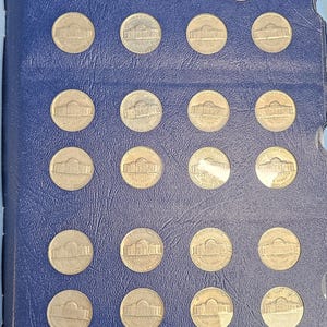 Jefferson Nickel Set Complete 1938-1964 Library Coins Album Incl. Silver Wartime Nickels BU ! image 6