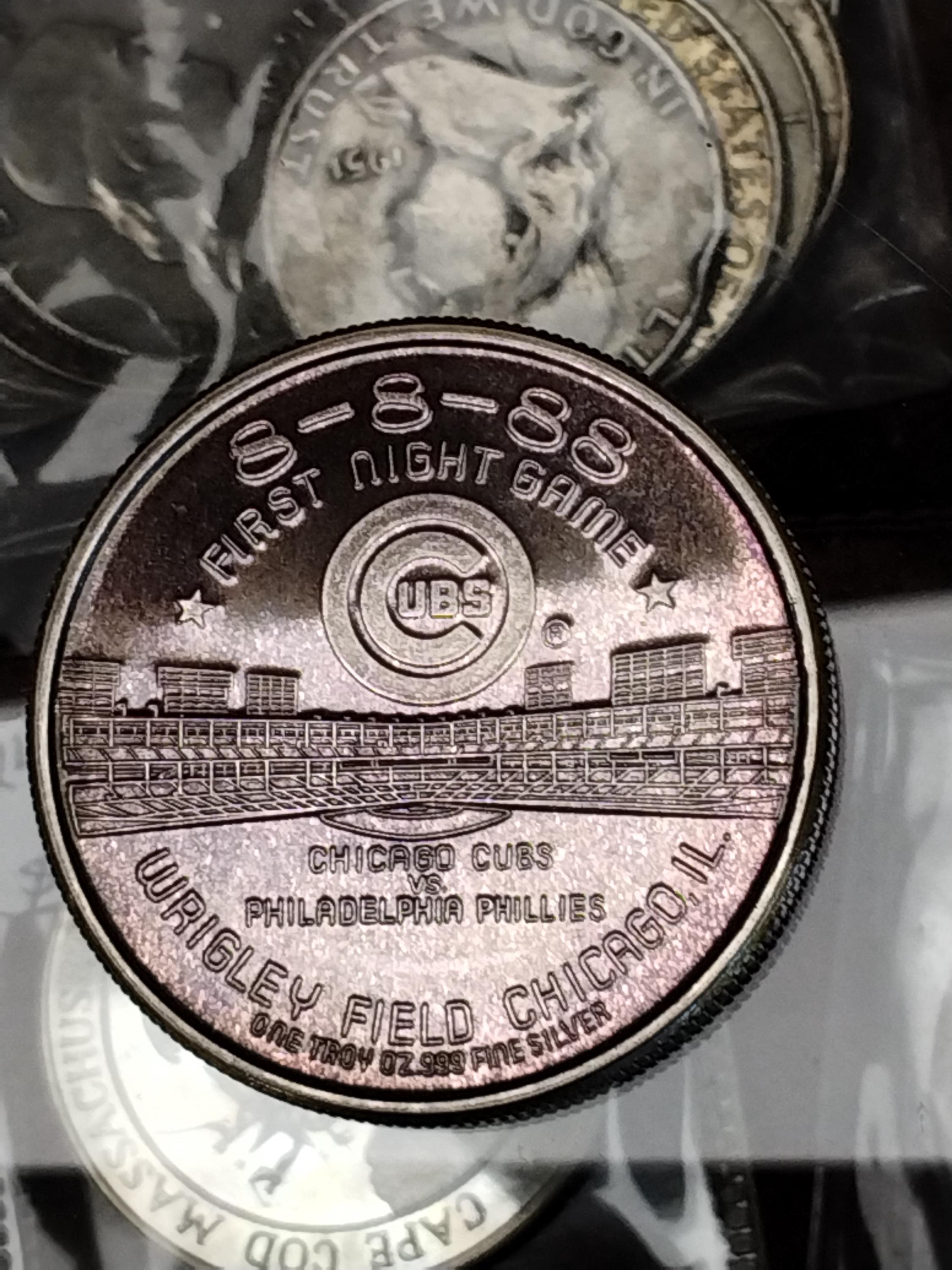 8-8-1988 1 Ounce 999 Silver - A Night to Remember - Chicago Cubs