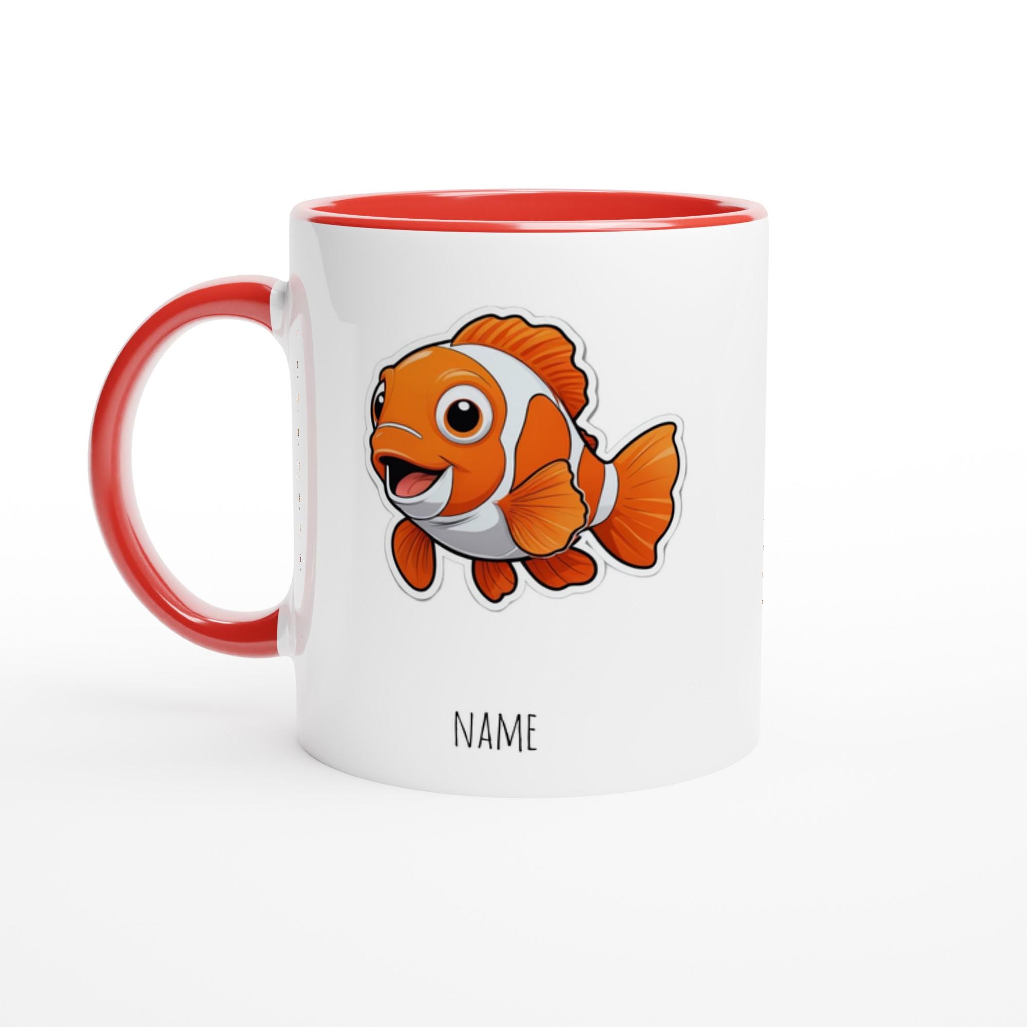 Two-sided mugs for kids, Personalized two-sided goldfish mug for kids, goldfish mug, mugs for kids, personalized mug for kids
