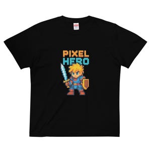Pixel Hero T-Shirt – Retro 8-Bit Warrior Graphic Tee