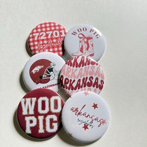 University of Arkansas Buttons (pack of 3)