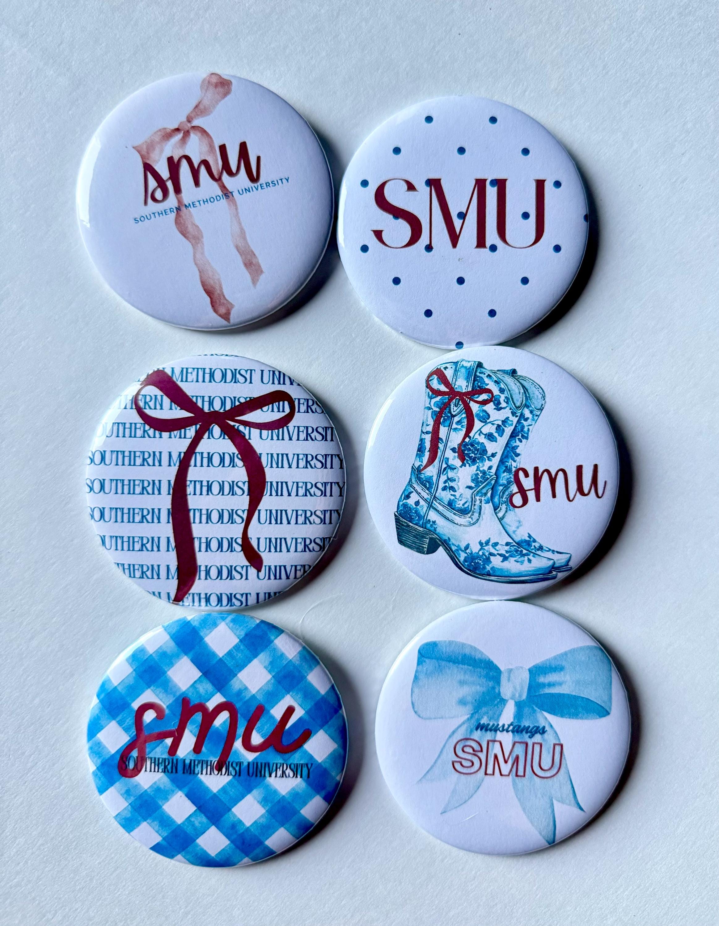 SMU Buttons (pack of 3) - Etsy