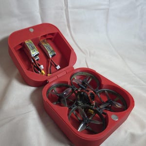Custodia di stoccaggio Mobula 8 Tinywhoop con scomparto LiPo (8x 2S 550mAh)