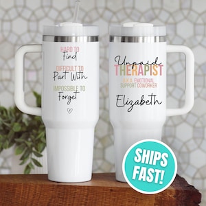 Coworker Tumbler Personalized, Coworker Gift Funny Custom 40oz w/ Handle Coworker Cup Work Bestie Gift Tumbler Coworker Appreciation Tumbler