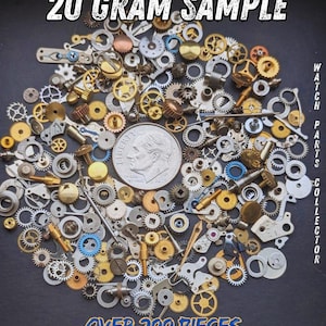 Old Watch Parts Steampunk Watch Glitter Pieces Lot Gears Cogs Wheels Supplies Jewelry Resin Altered Art Collage Genuine NOS Vintage