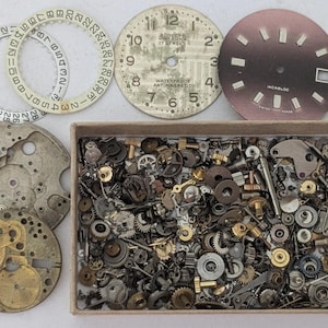 Steampunk Starter Kit Watch Parts Guts Dials Pieces Jewelry Genuine Vintage