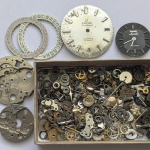 Steampunk Starter Kit Watch Parts Guts Dials Pieces Jewelry Genuine Vintage