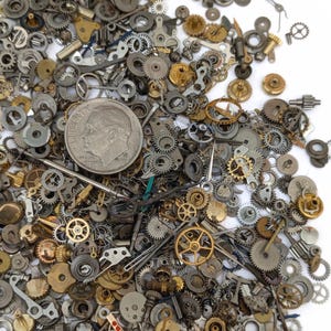 Old Watch Parts Steampunk Gears Cogs Supplies Jewelry Resin Altered Art Collage Genuine Premium Vintage