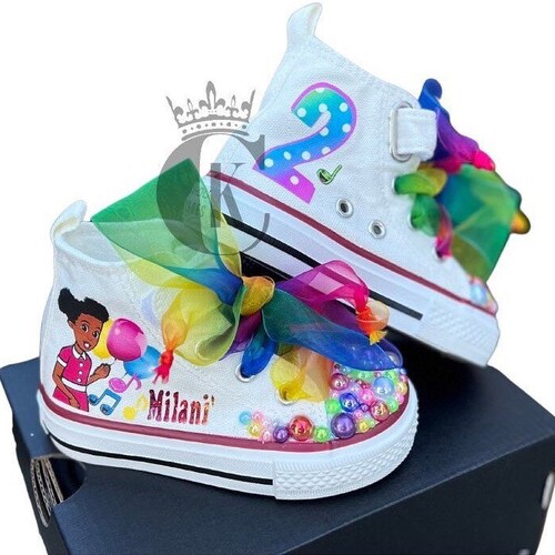 Gracie's Corner Converse White or Pink High Tops Etsy