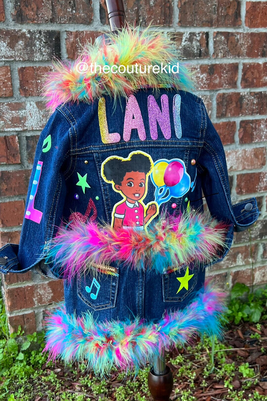 Custom Glitter, Sequins, Feathers and Pearls Gracies Corner Denim