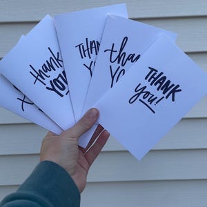 Handwritten Thank You card - assorted pack of 5