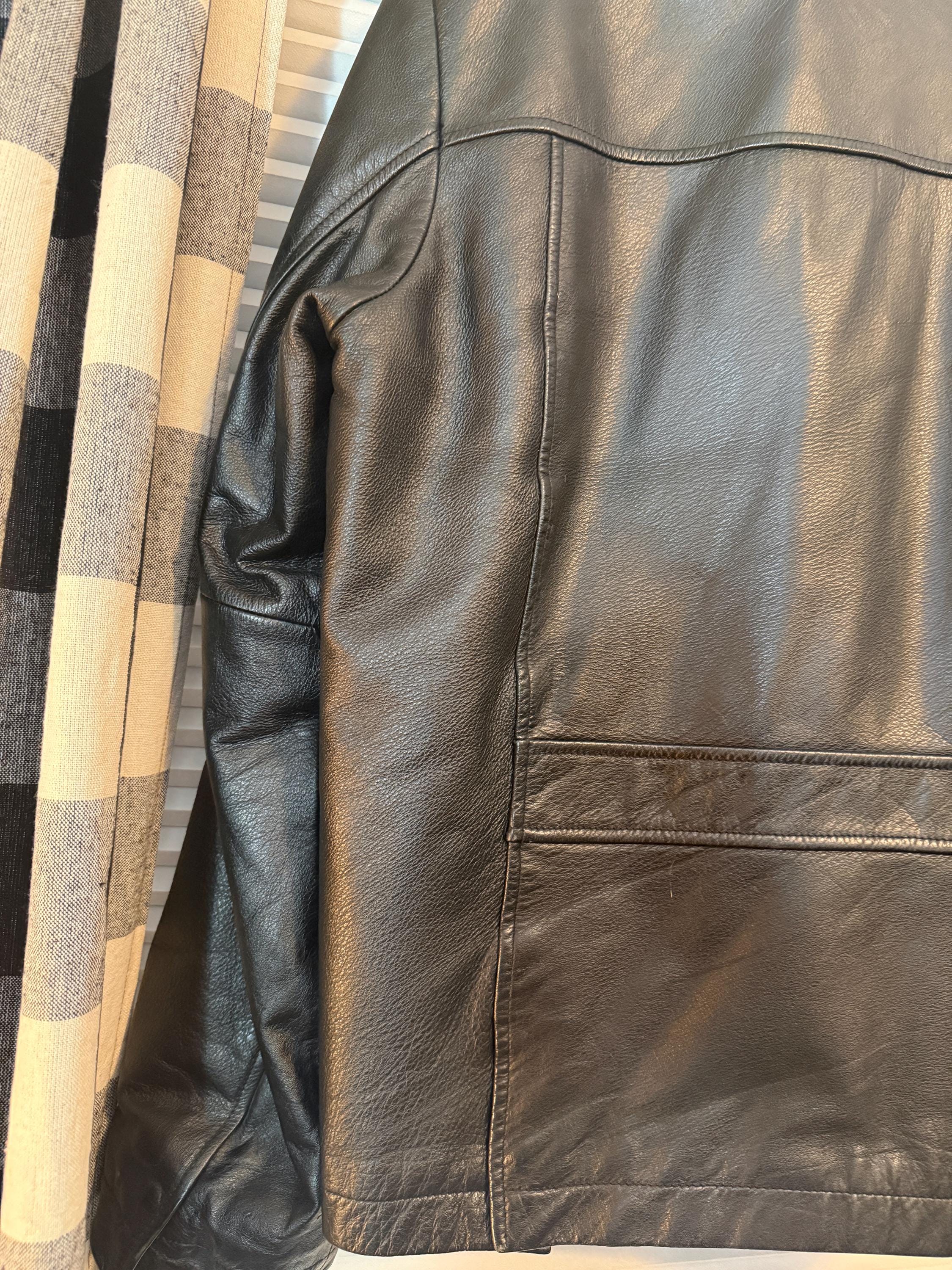 Vintage 90s Wilsons Leather Jacket – Genuine Men's Leather Coat