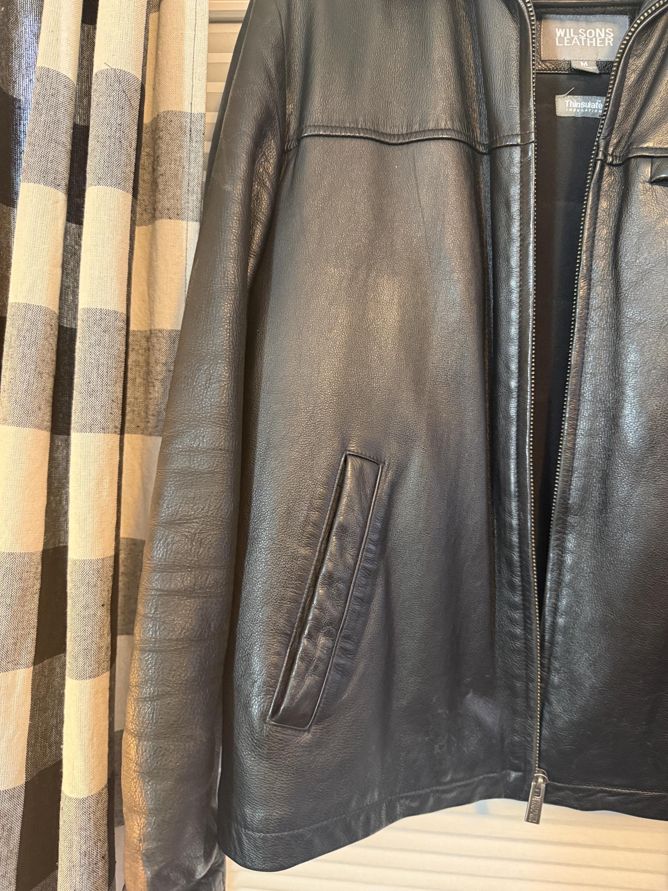 Vintage 90s Wilsons Leather Jacket – Genuine Men's Leather Coat