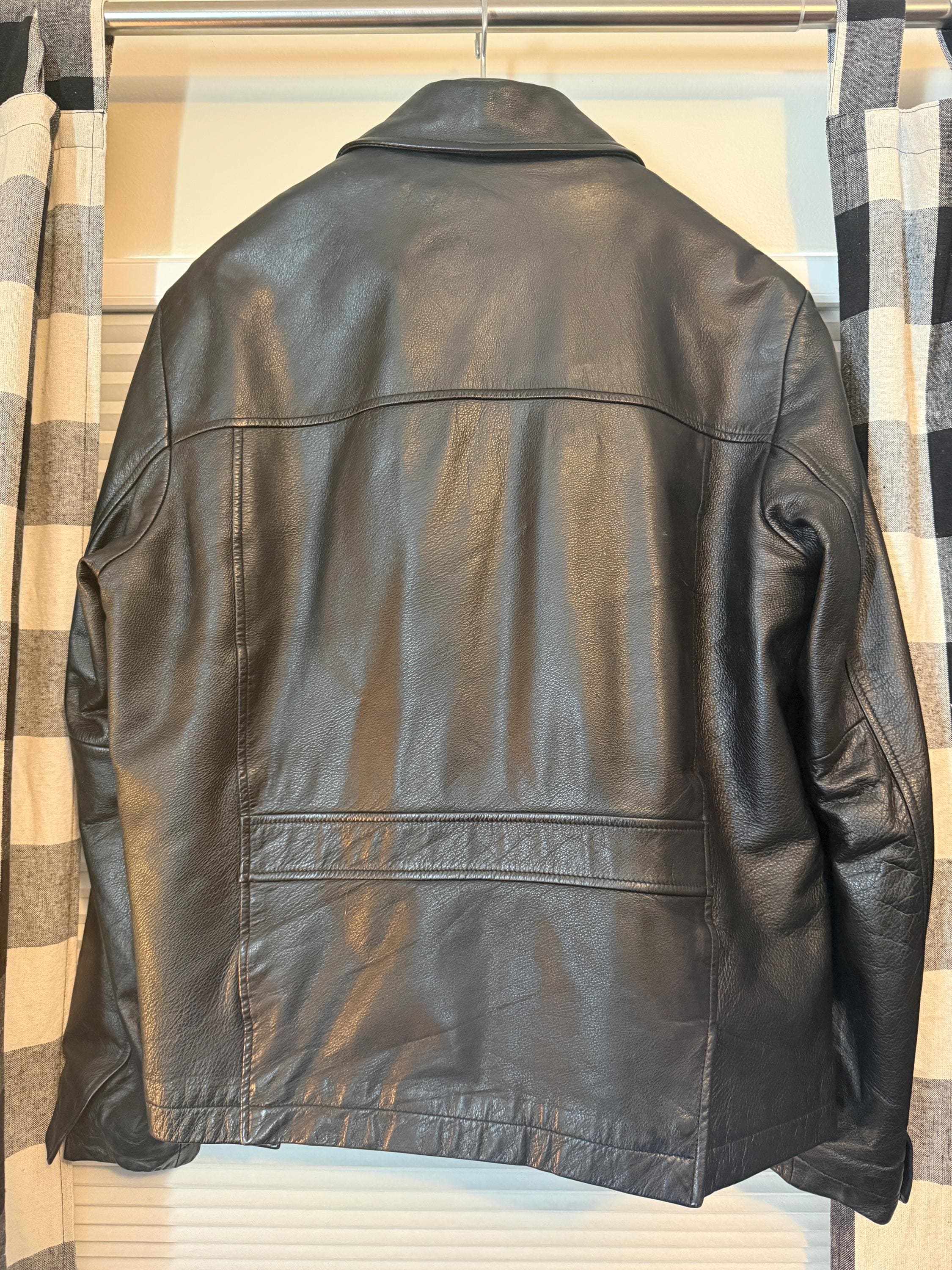 Vintage 90s Wilsons Leather Jacket – Genuine Men's Leather Coat