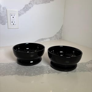 2 Black Ceramic Bowls