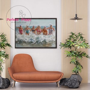 Digital Print Friendship in the Waves Print, Printable Wall Decor, Beach Lovers Theme, Gift for Her, Ocean Wall Art Download