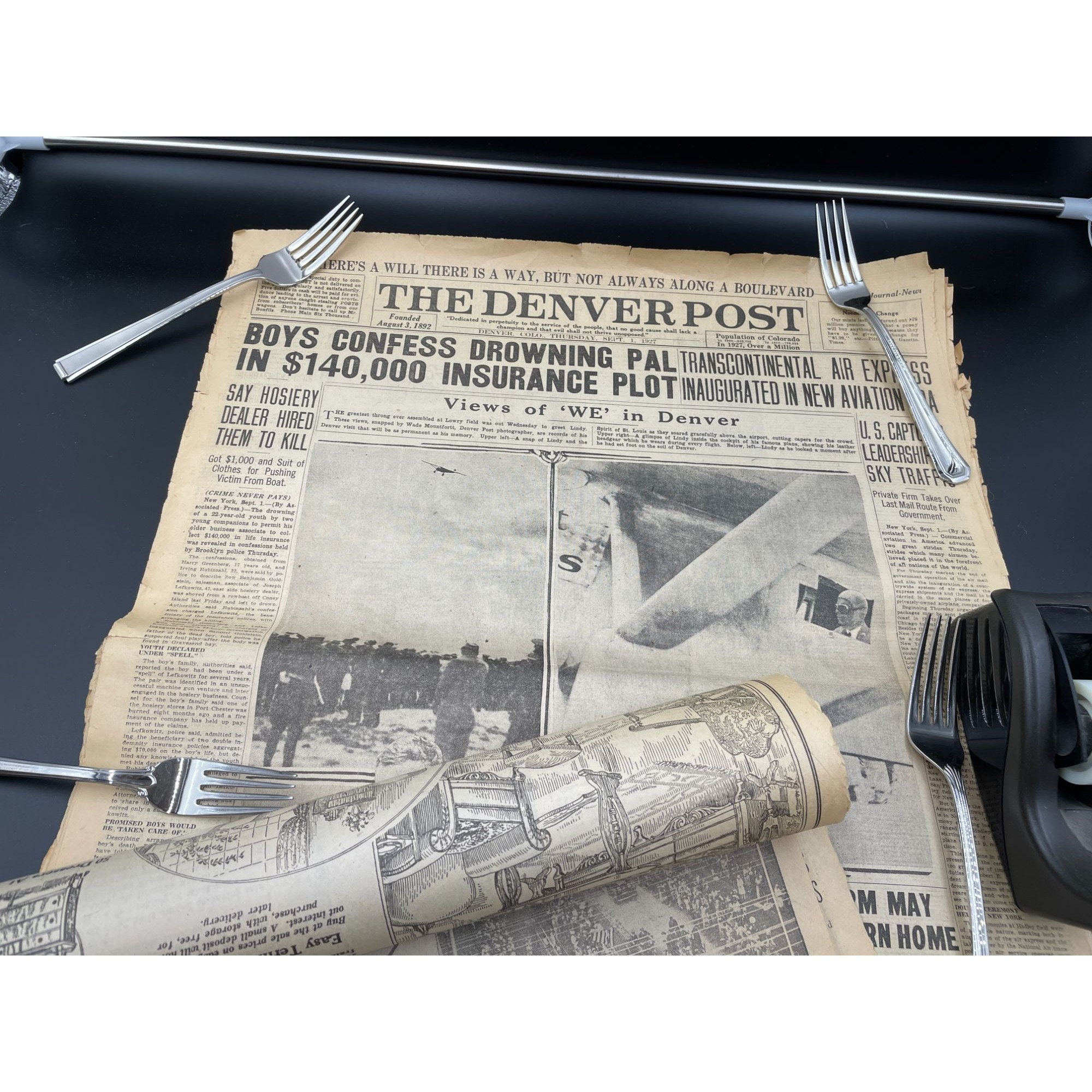 15 Original Newspaper Pages Denver Post Rocky Mountain News 1927 ...